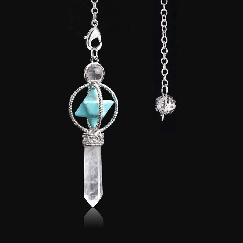 Pendule en pierre de cristal naturel