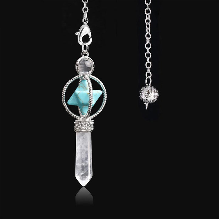 Pendule en pierre de cristal naturel