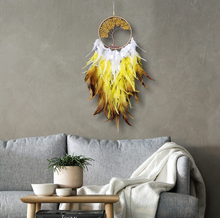 Arbre de vie en cristal de guérison Olivenorma, attrape-rêves violet