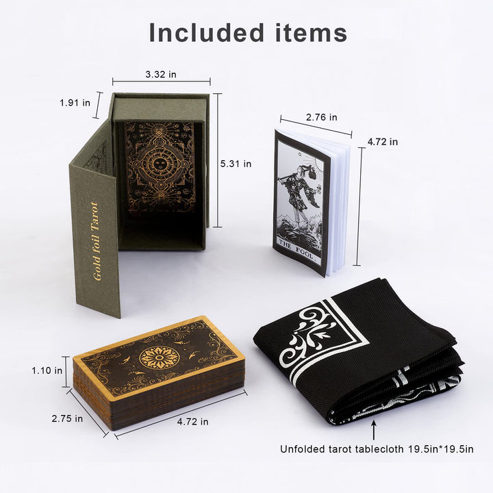 Jeu de cartes de tarot à motif bronzant Olivenorma