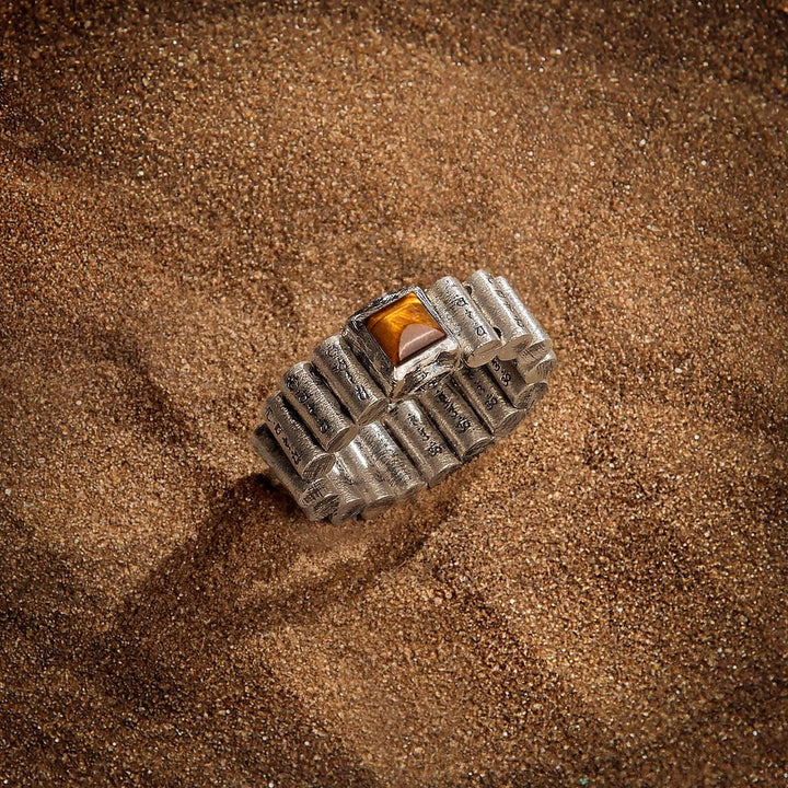 Bague Mantra Oeil de Tigre Olivenorma