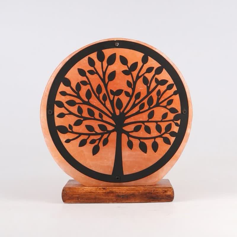 Lampe de sel rose de l'Himalaya Olivenorma Circle Tree Of Life