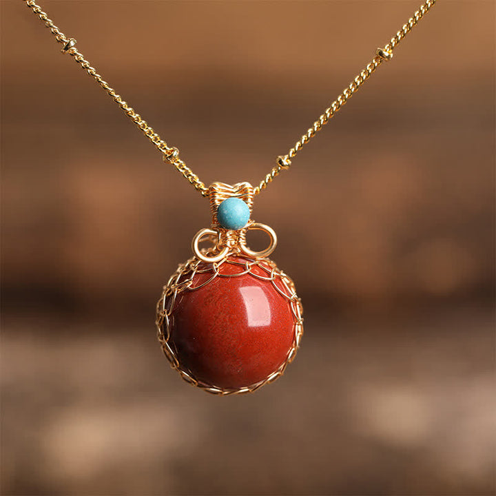 Collier délicat en cristal naturel avec sphères de Olivenorma