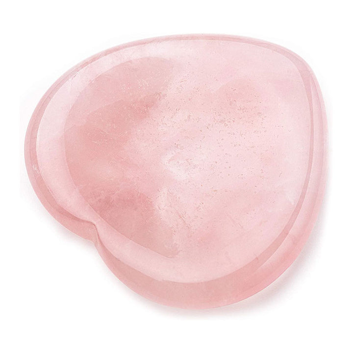 Pierre d'inquiétude pour le pouce en forme de cœur en quartz rose Olivenorma