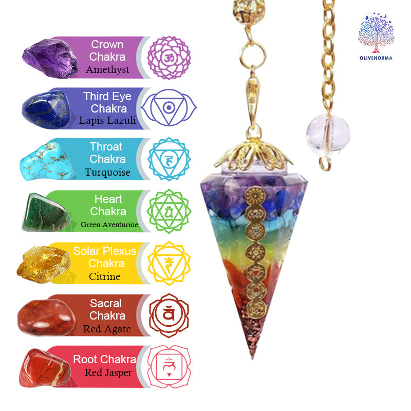 Pendule de divination Olivenorma Chakra Orgone