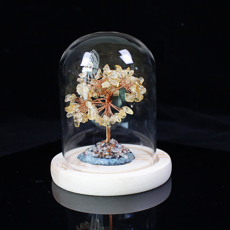 Décoration en verre pour arbre à fleurs en cristal naturel concassé Olivenorma