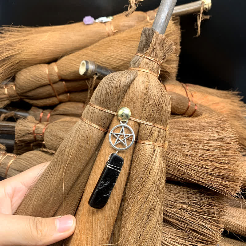 Balai de paille en cristal en forme d'étoile
