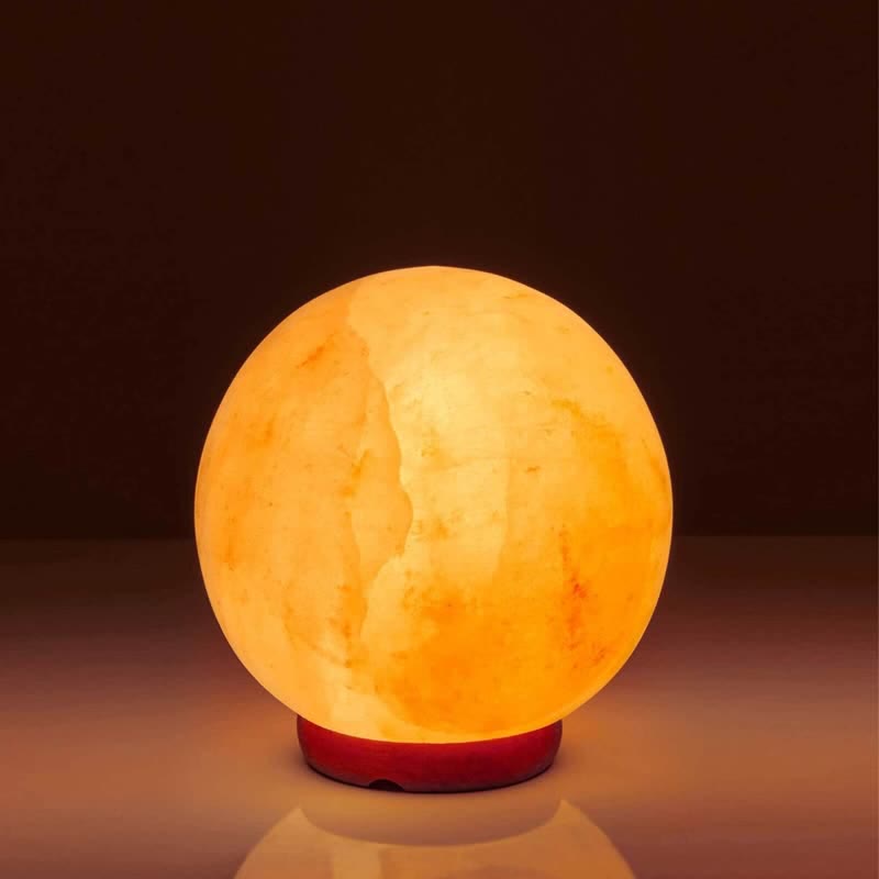 Lampe de sel rose de l'Himalaya en forme de boule Olivenorma