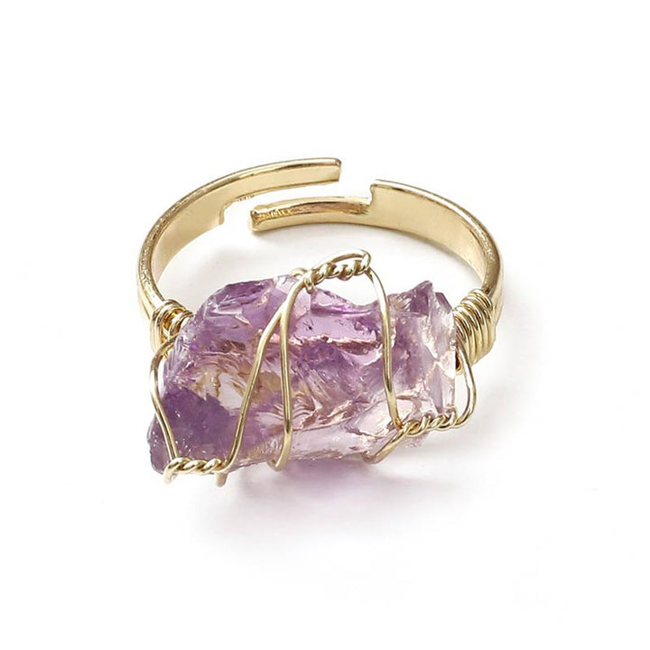 Bague irrégulière en cristal naturel