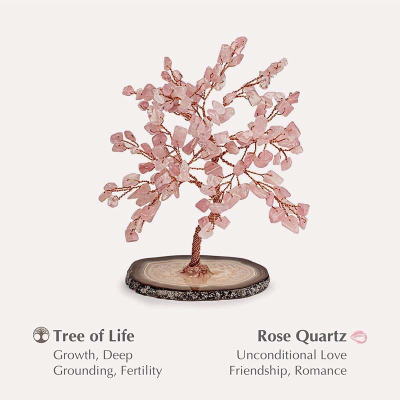 Olivenorma Love Harmony - Arbre Feng Shui en Quartz Rose