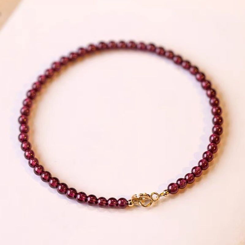 Amour éternel - Bracelet en pierres précieuses grenat
