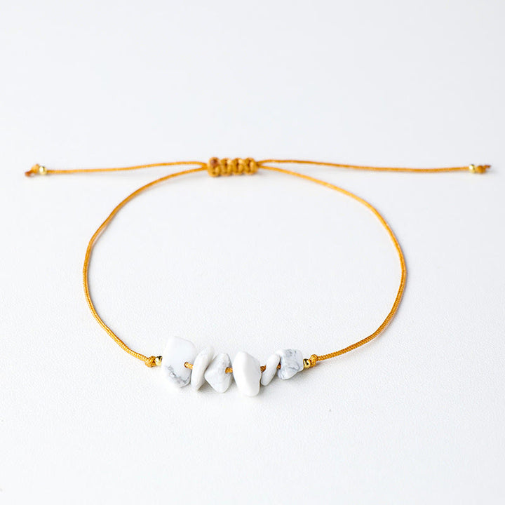 Bracelet tressé en pierres précieuses irrégulières Olivenorma « Les souhaits de guérison de la nature »