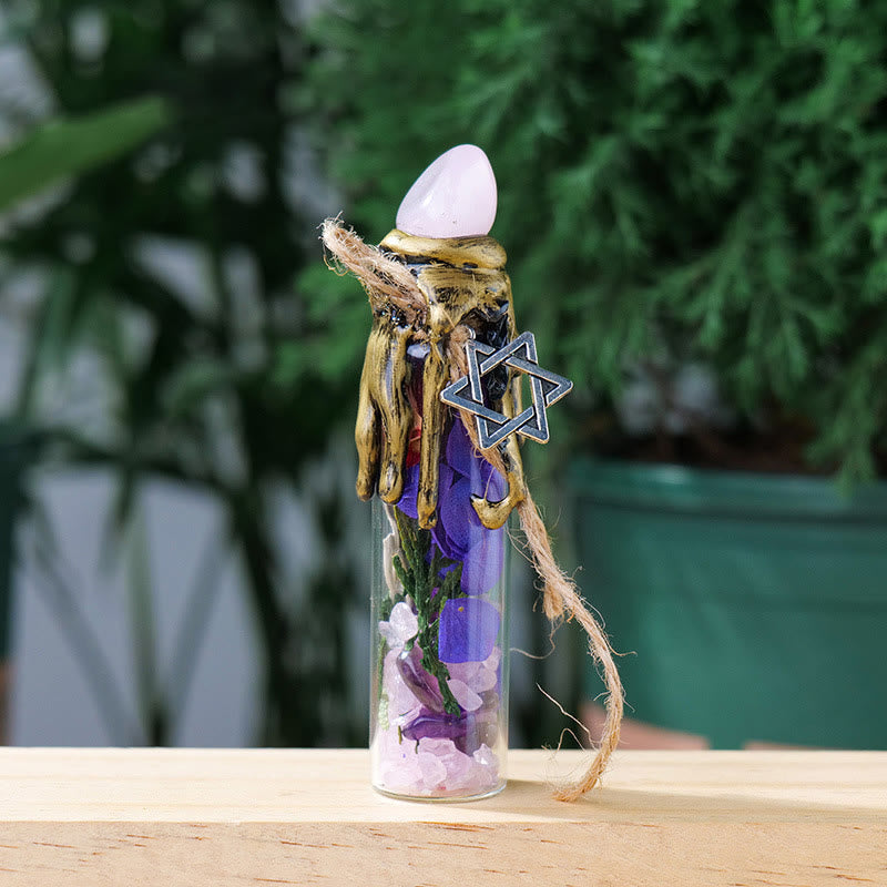 Olivenorma « Witch's Wish » – Bouteille d'énergie en pierre brute de cristal naturel