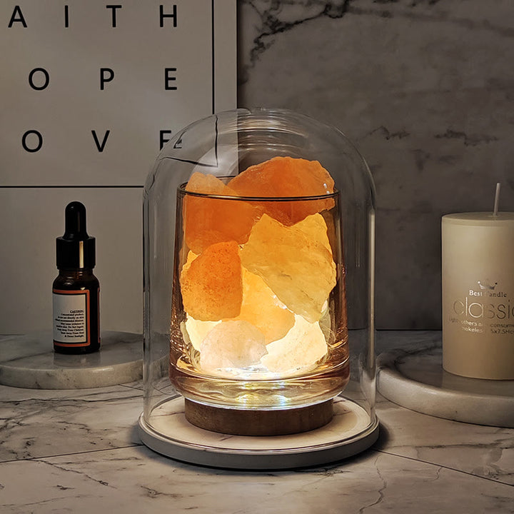 Lampe d'aromathérapie en cristal de pierre avec diffuseur sans feu Olivenorma