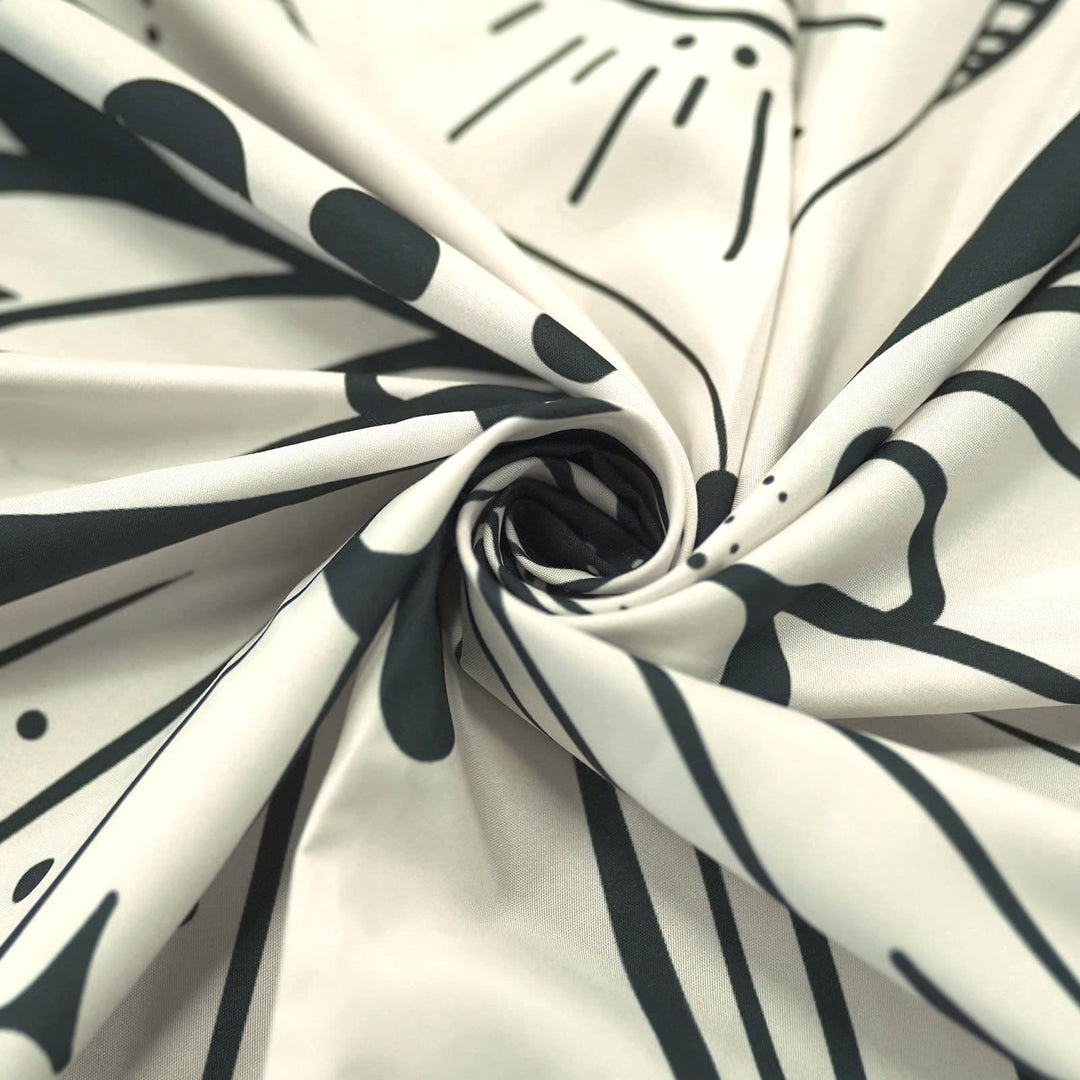 Tapisserie beige Olivenorma, papillon noir, fleur de lune