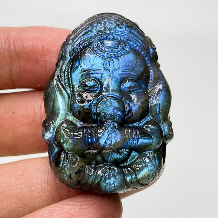 Ornements de visage de lune en labradorite naturelle Olivenorma Décoration en pierres précieuses