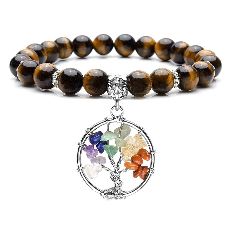 Bracelet Chakra Arbre de Vie Améthyste