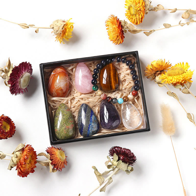 Ensemble de pierres brutes en forme de goutte en cristal naturel Olivenorma