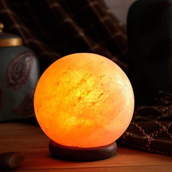 Lampe de sel rose de l'Himalaya en forme de boule Olivenorma