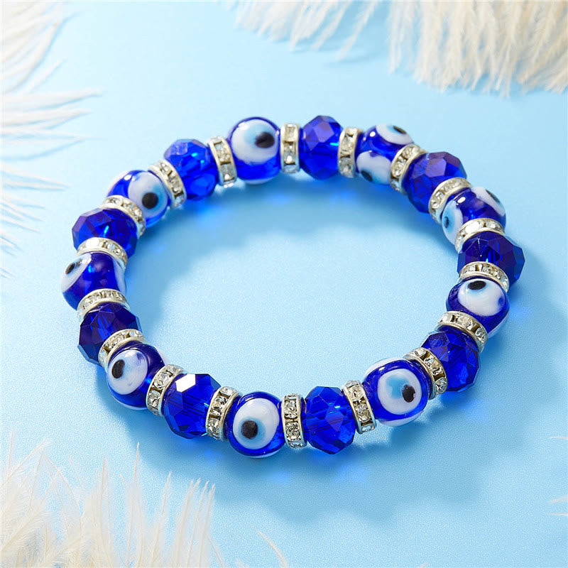 Bracelet pendentif Hamsa mauvais œil en époxy et zircon Olivenorma