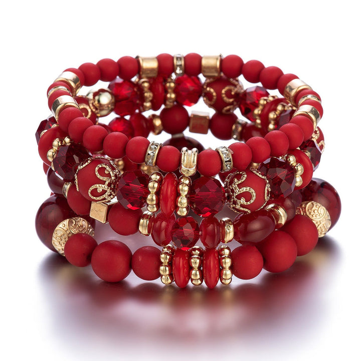 Ensemble de bracelets en cristaux sculptés en forme de cœur créatifs Olivenorma