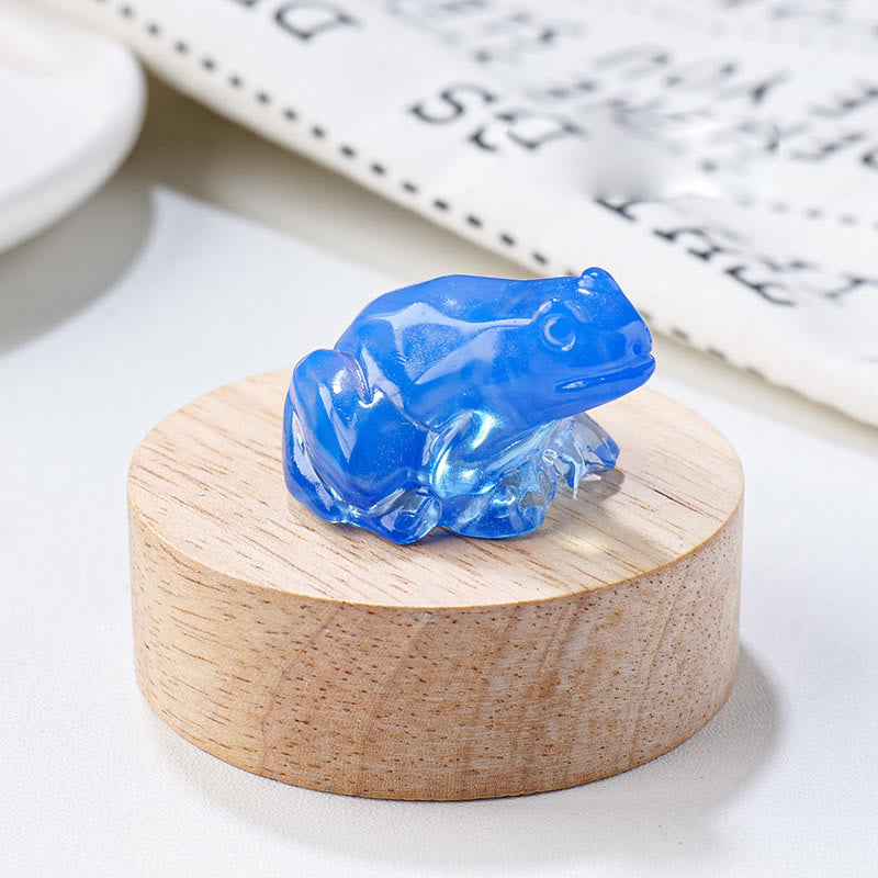 Olivenorma Serene Spirit Grenouille Pierre précieuse Décoration - Opalite bleue - Avec carte - image 29