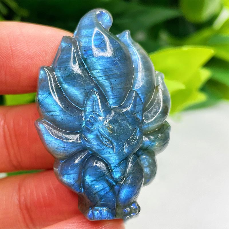 Ornements de visage de lune en labradorite naturelle Olivenorma Décoration en pierres précieuses