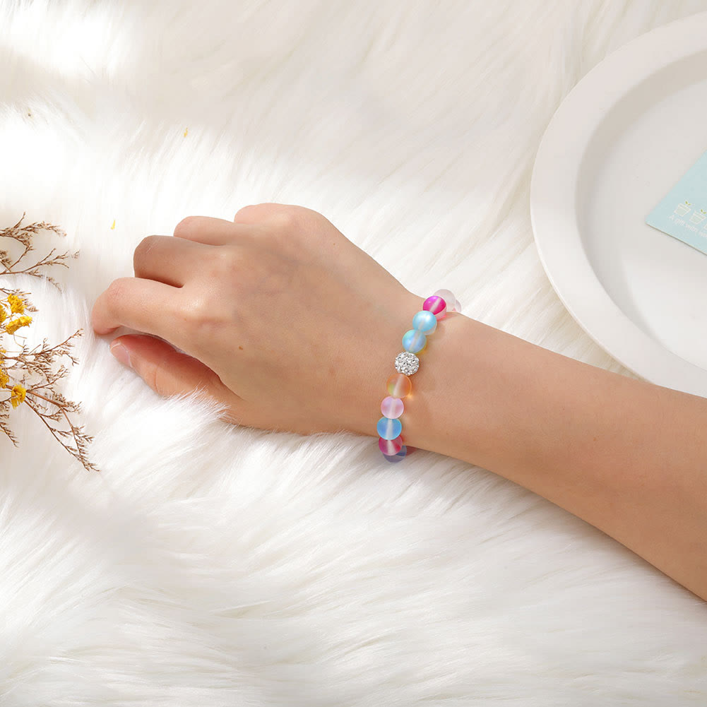 Bracelet Olivenorma en perles de verre et cristal de zircon