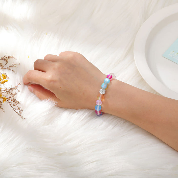 Bracelet Olivenorma en perles de verre et cristal de zircon