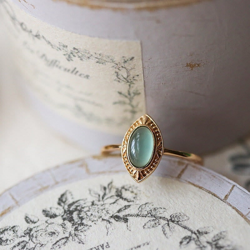 Bague ajustable en dentelle ovale avec péridot naturel Olivenorma