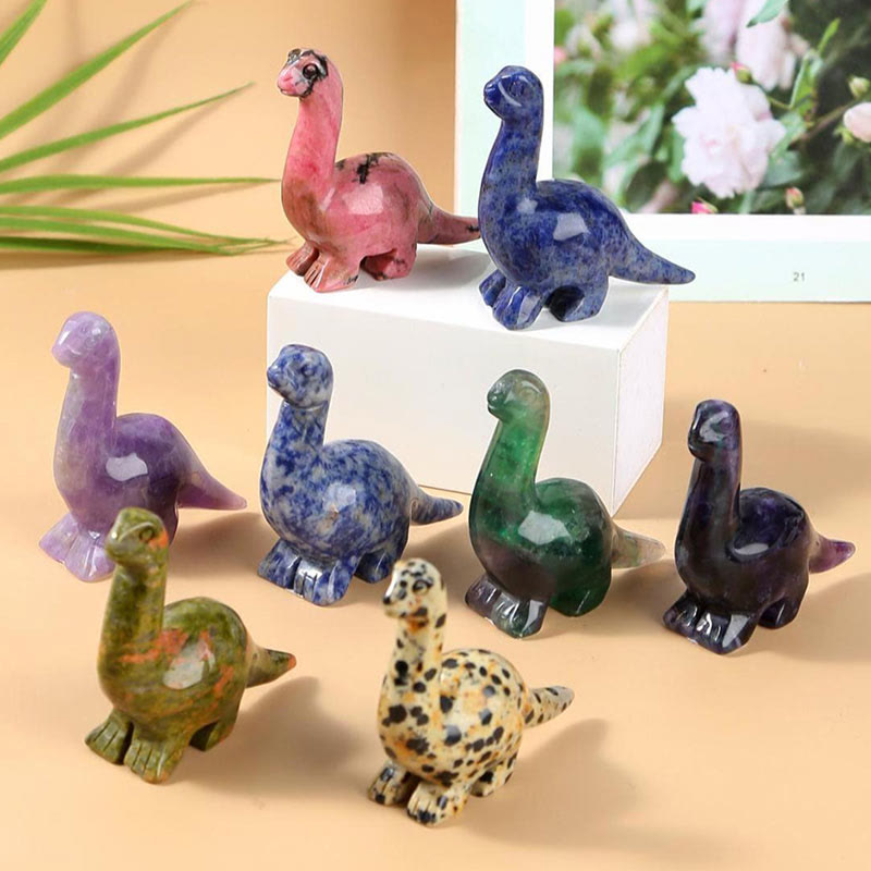 Olivenorma 2,5 pouces Cristal Dinosaure Home Doctor Décoration en pierres précieuses