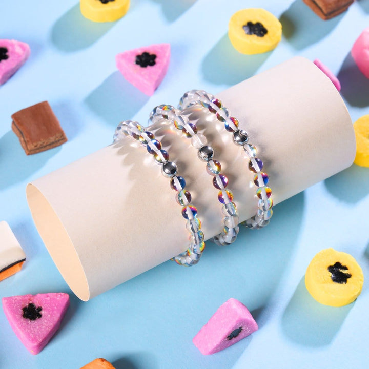 Bracelet en perles de verre cristal multicolores Olivenorma