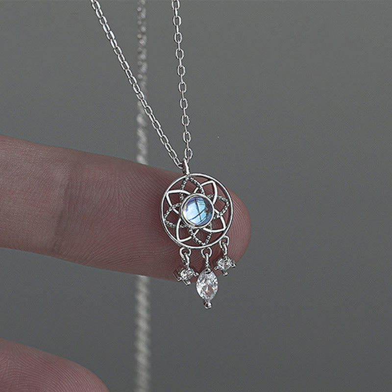 Collier attrape-rêves fait main Olivenorma avec pierre de lune