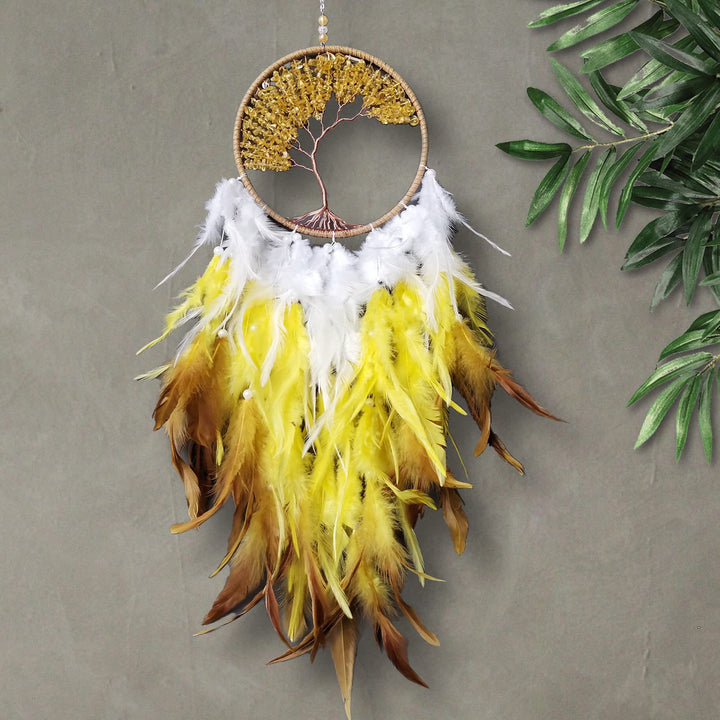 Arbre de vie en cristal de guérison Olivenorma, attrape-rêves violet