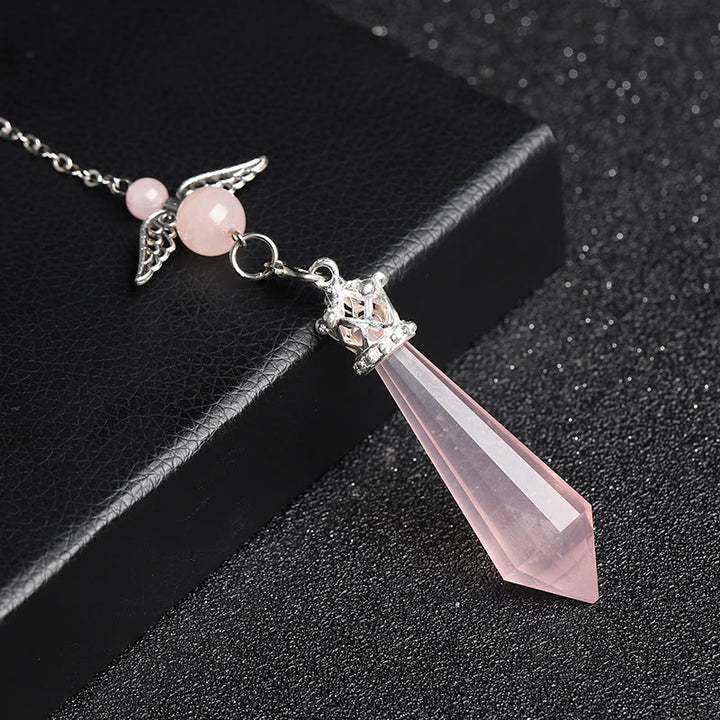 Pendule Ailes d'ange en cristal de labradorite Olivenorma
