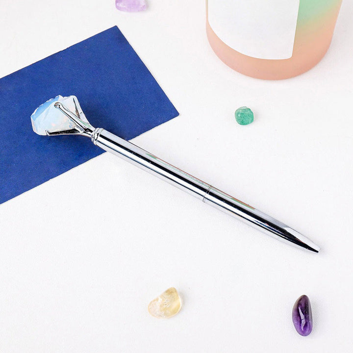 Stylo de manifestation de pierre brute Olivenorma Décoration de pierres précieuses