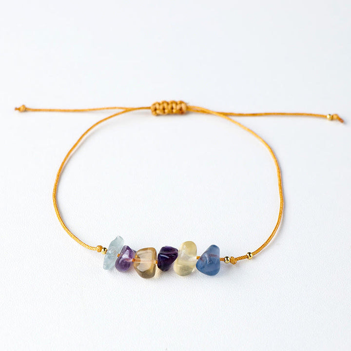 Bracelet tressé en pierres précieuses irrégulières Olivenorma « Les souhaits de guérison de la nature »