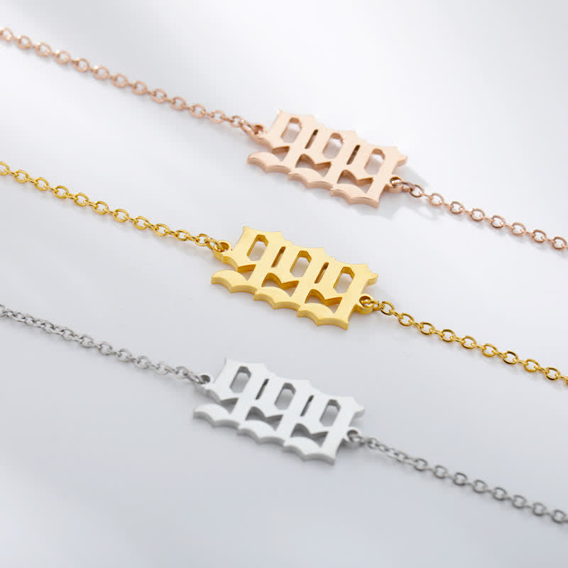 Bracelet de cheville spirituel avec numéro d'ange