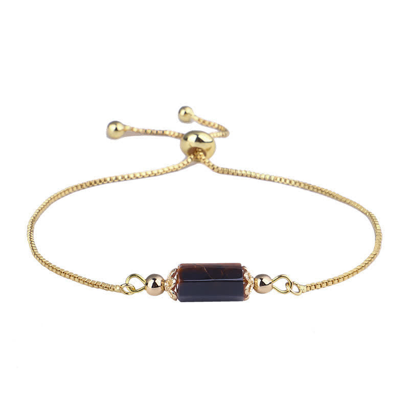 Bracelet chaîne en or délicat avec cristal naturel Olivenorma
