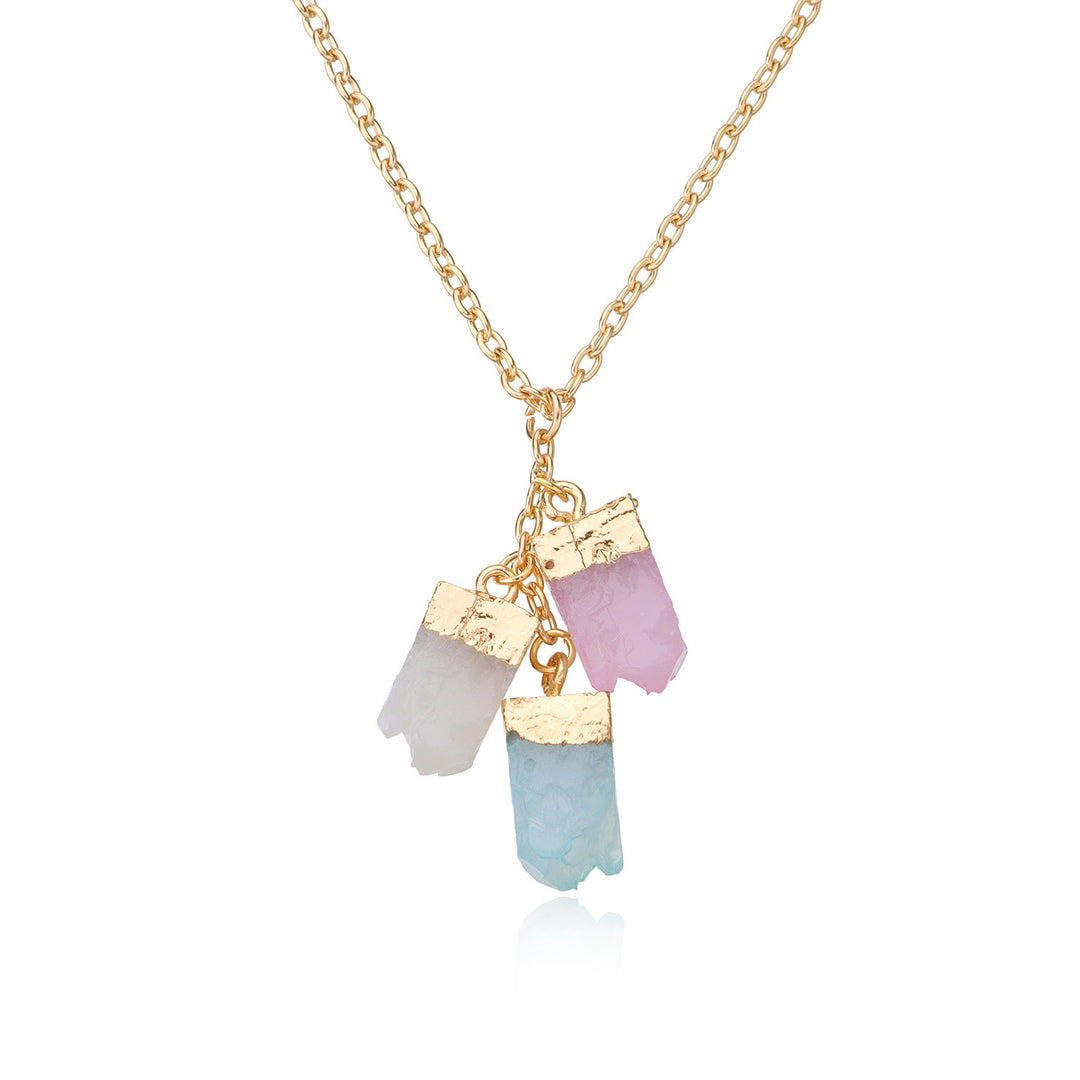 Collier avec pendentif en cristal coloré Olivenorma