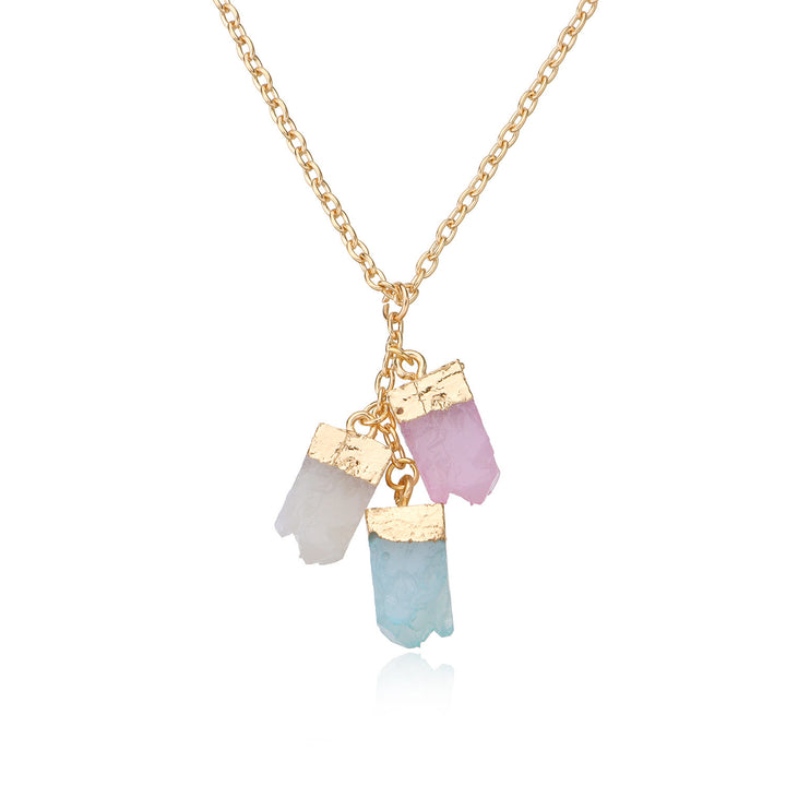 Collier avec pendentif en cristal coloré Olivenorma