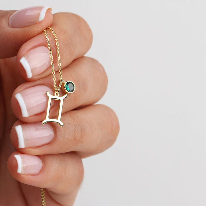 Collier de protection avec pierre de naissance du zodiaque Olivenorma