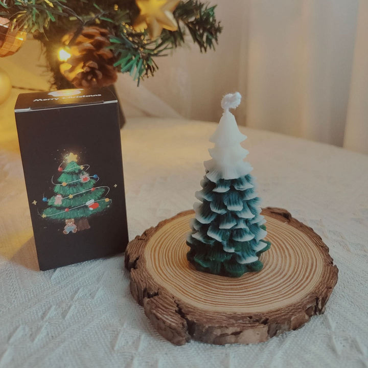 Bougie sculptée pour sapin de Noël Olivenorma