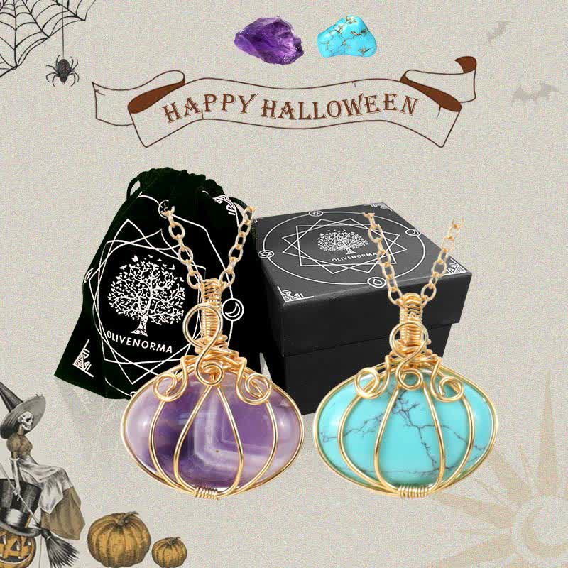 Olivenorma GUARDIAN PUMPKIN - Collier créatif en cristal de citrouille