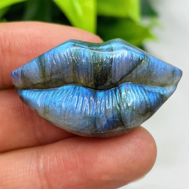 Ornements de visage de lune en labradorite naturelle Olivenorma Décoration en pierres précieuses