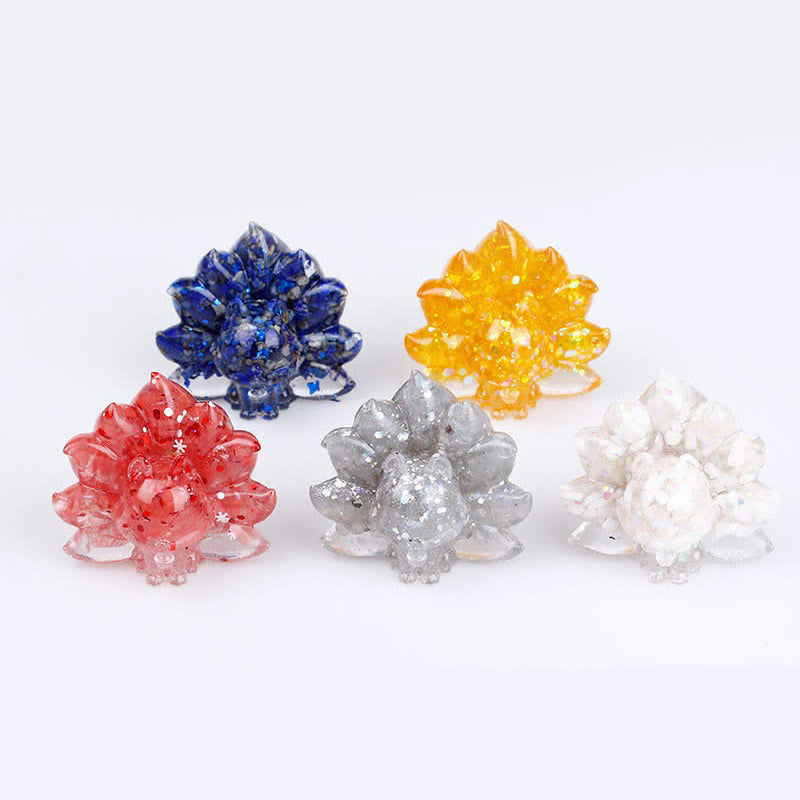 Décoration en pierres précieuses de renard en cristal naturel Olivenorma