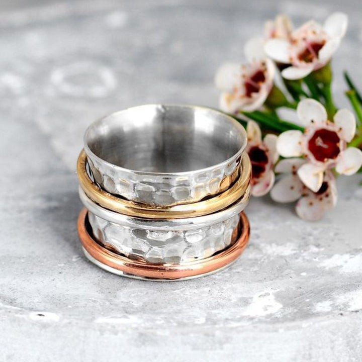 Bague porte-bonheur en pierre de lune Olivenorma