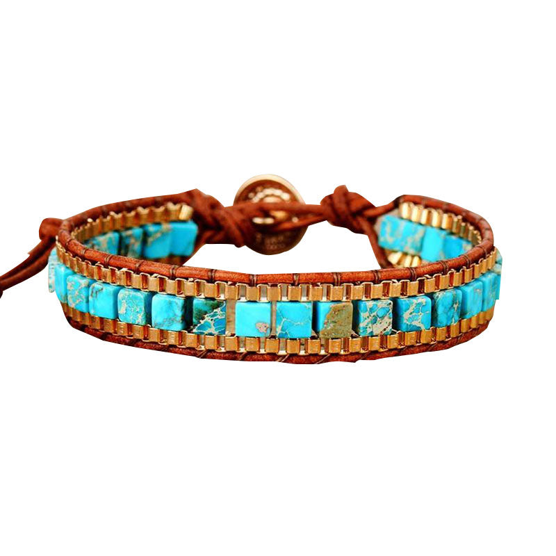 Bracelet Orgonite en Turquoise et Roche Olivenorma