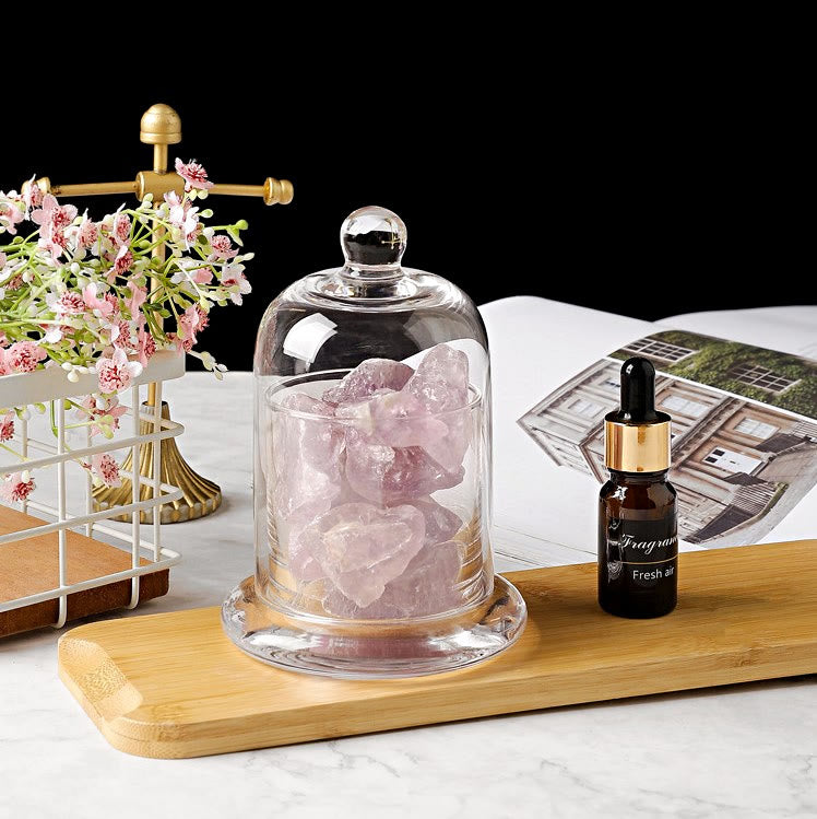 Diffuseur Olivenorma en pierre sans flamme, coupe transparente, lampe d'aromathérapie en cristal