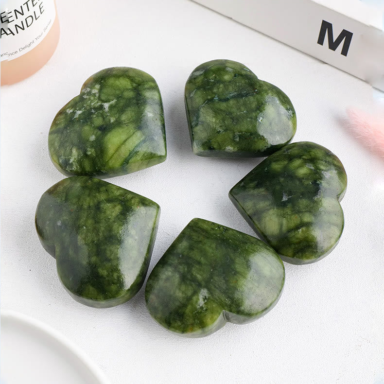 Cœur en cristal de pierre de jeu en aventurine verte Olivenorma